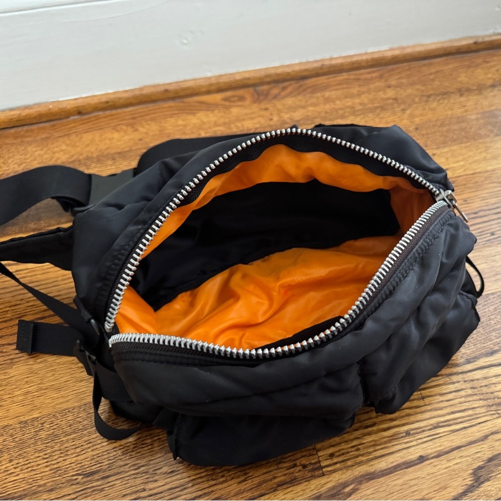 XXL Porter Yoshida Tanker Waist Bag - Black Pack Crossbody Sling - Picture 10 of 13